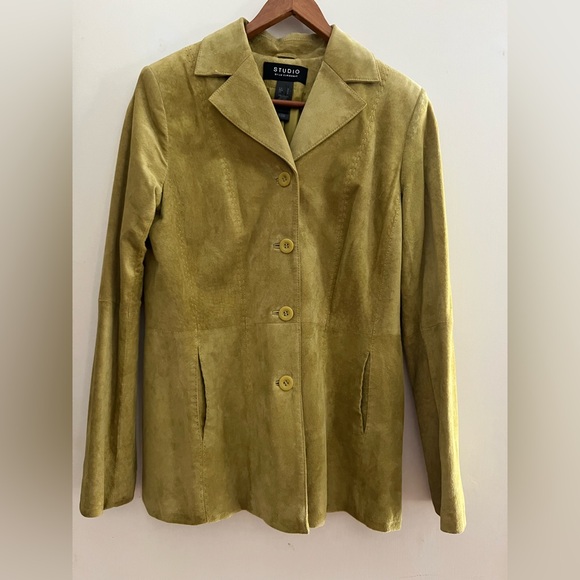 Studio Jackets & Blazers - Studio/Liz Claiborne olive green Suede Blazer Size S
